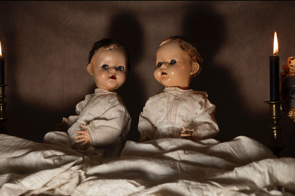 Haunted Doll The Twins Active Paranormal Spirit Dolls Antique Protective Guardian Spirit 50 cm