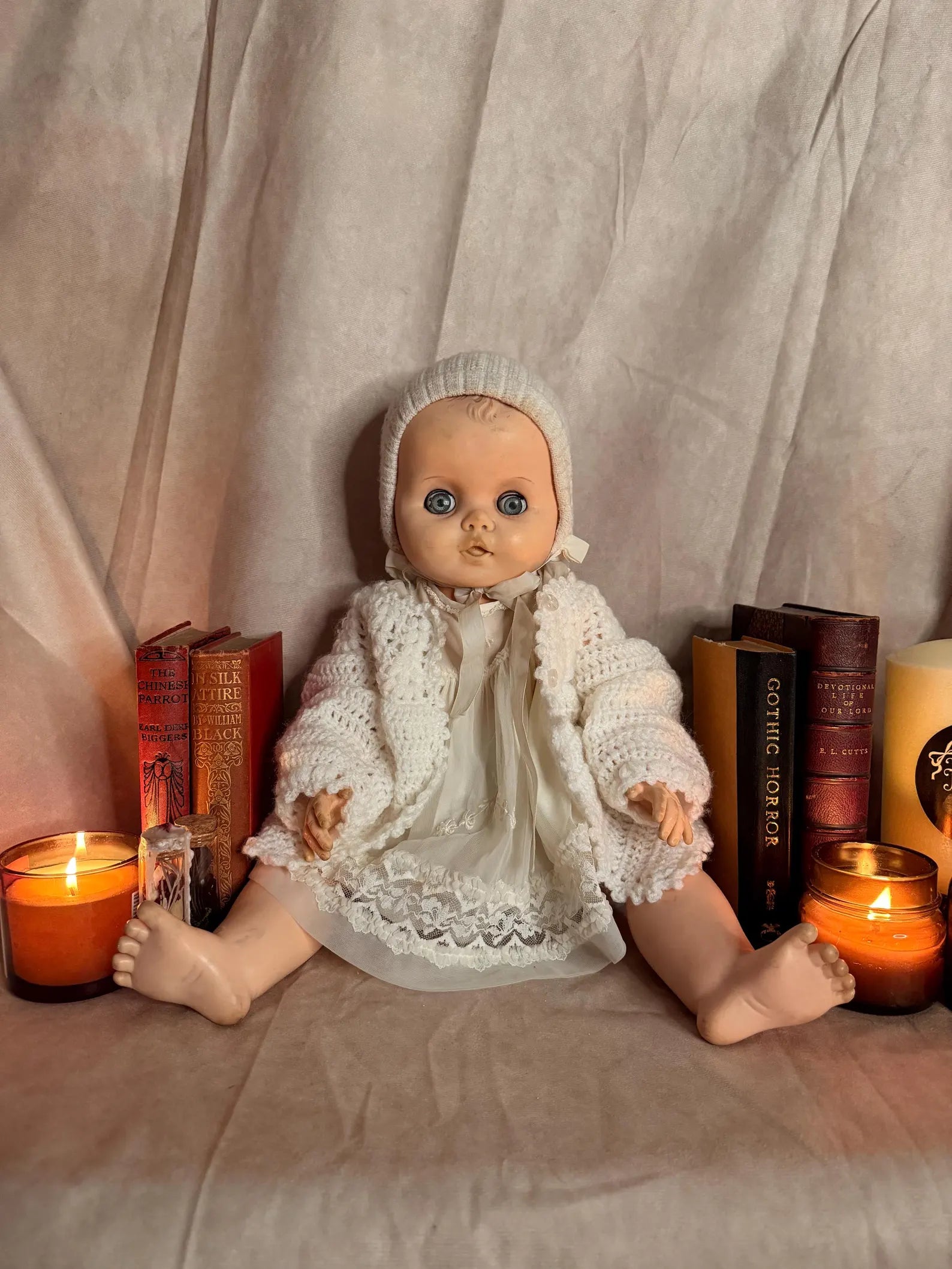 Haunted Doll for Adoption: “Annelise Holloway” The Stillness That Watches Back
