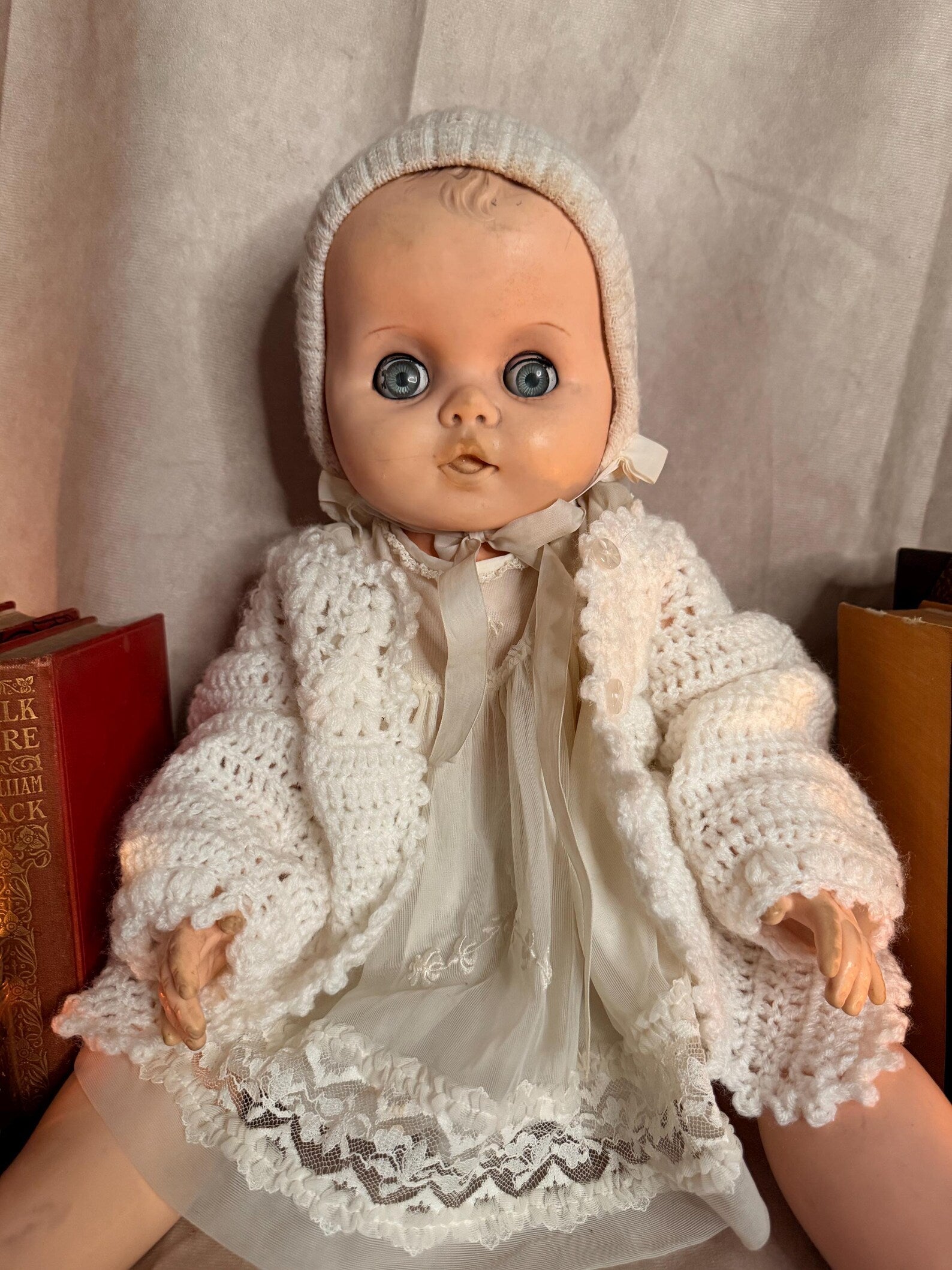 Haunted Doll for Adoption: “Annelise Holloway” The Stillness That Watches Back
