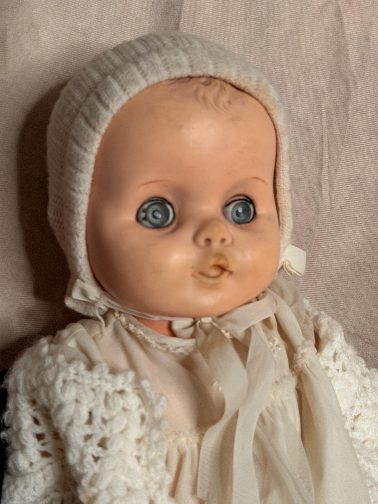 Haunted Doll for Adoption: “Annelise Holloway” The Stillness That Watches Back